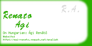 renato agi business card