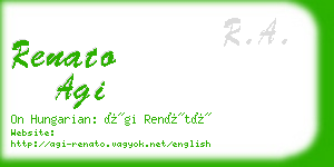 renato agi business card